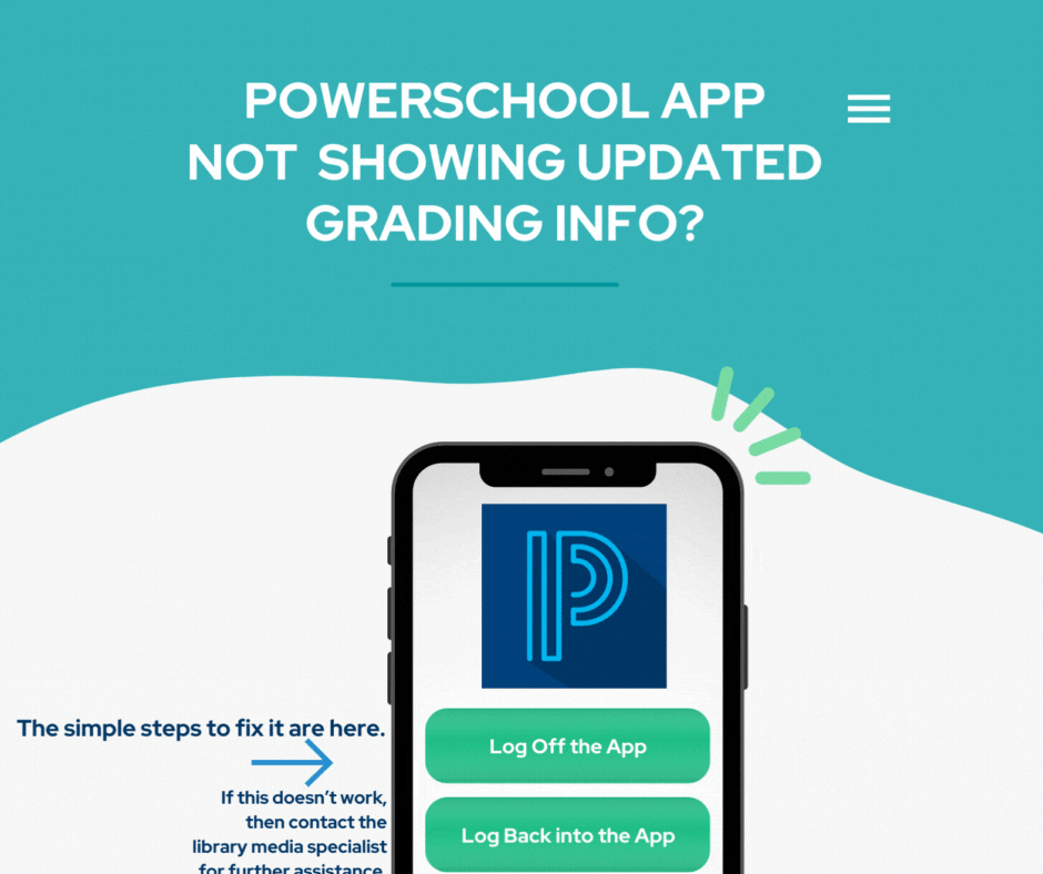 log out and back in to get PowerSchool to get updated info